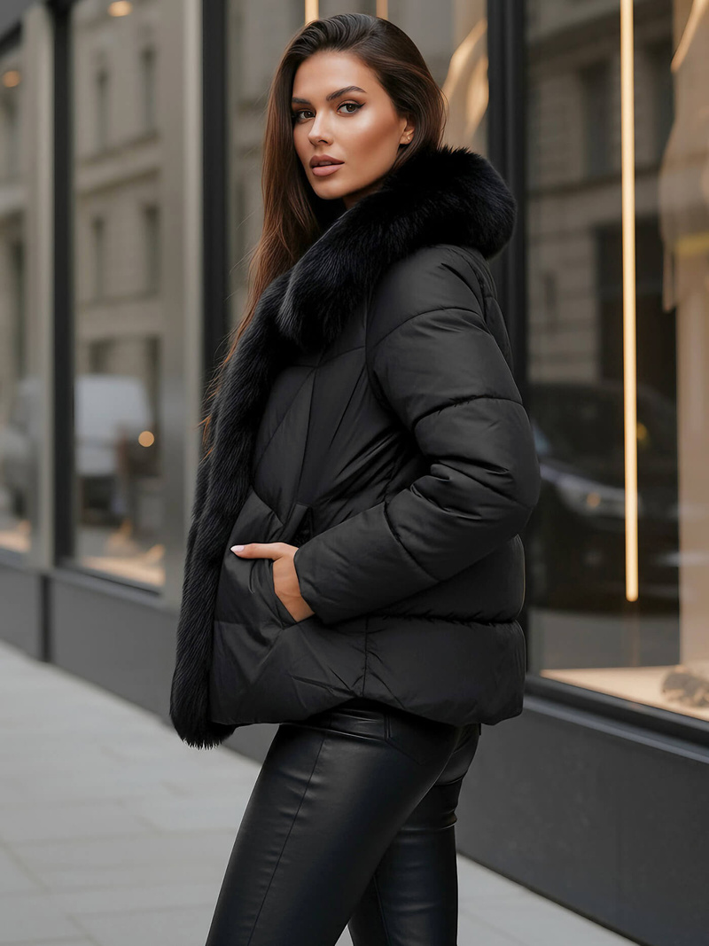 Ženska jakna crna OZONEE O/16M9179/392