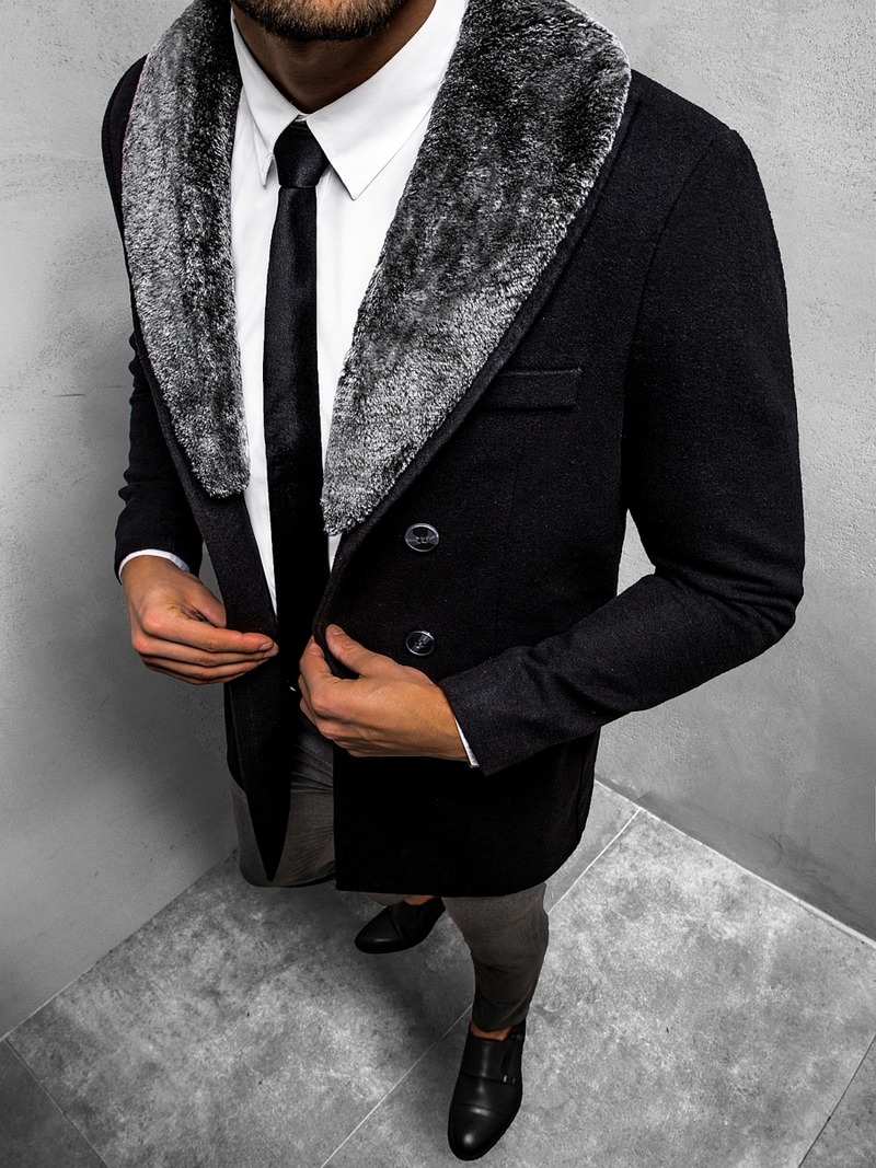 Muški kaput crni OZONEE O/5626