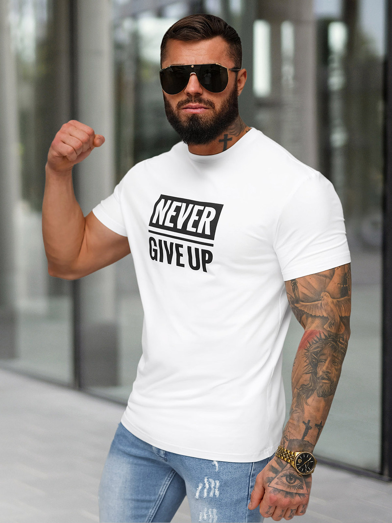 Muška Majica Bijeli OZONEE NB/MT3133