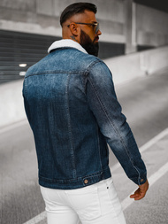 Muška traper jakna šerpa tamnoplava OZONEE NB/MJ516BSZ