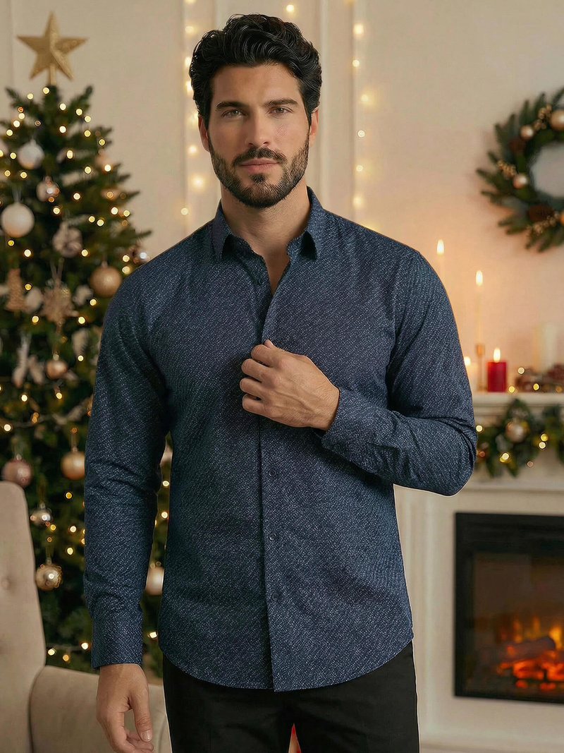 Muška Košulja Modra OZONEE V/V186Z