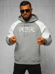 Dukserica s kapuljačom siva OZONEE O/SWE23027Z