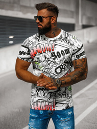 Muška Majica Bijeli OZONEE O/T137/1