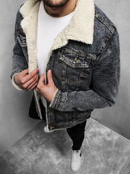 Muška traper jakna grafitna OZONEE JB/JP1109Z 