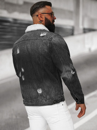 Muška traper jakna šerpa crna OZONEE NB/MJ502NZ