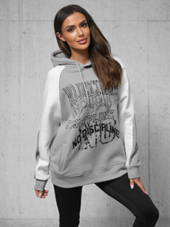 Dukserica s kapuljačom siva OZONEE O/SWE23037Z