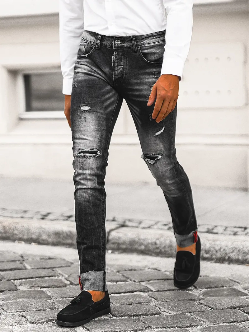 Muške traperice crne OZONEE NB/MP0126N