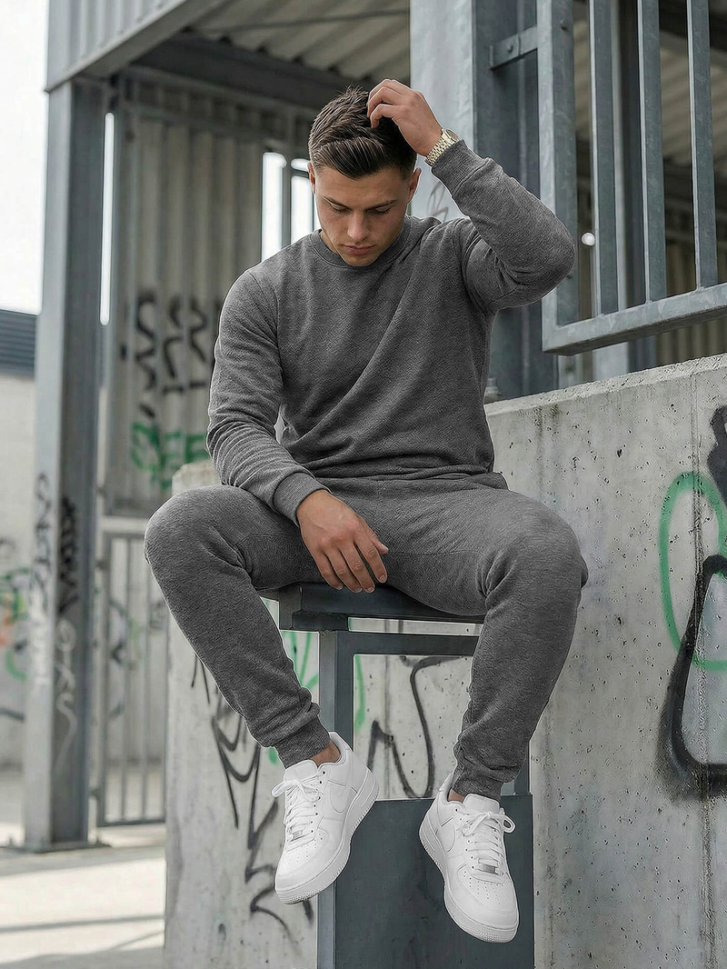 Muška trenirka grafitna OZONEE JS/68C10380/5Z