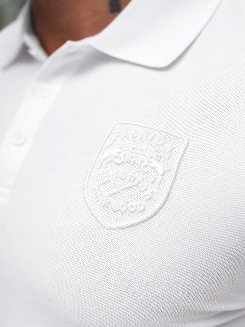 Muška polo majica bijela OZONEE NB/MT3142Z