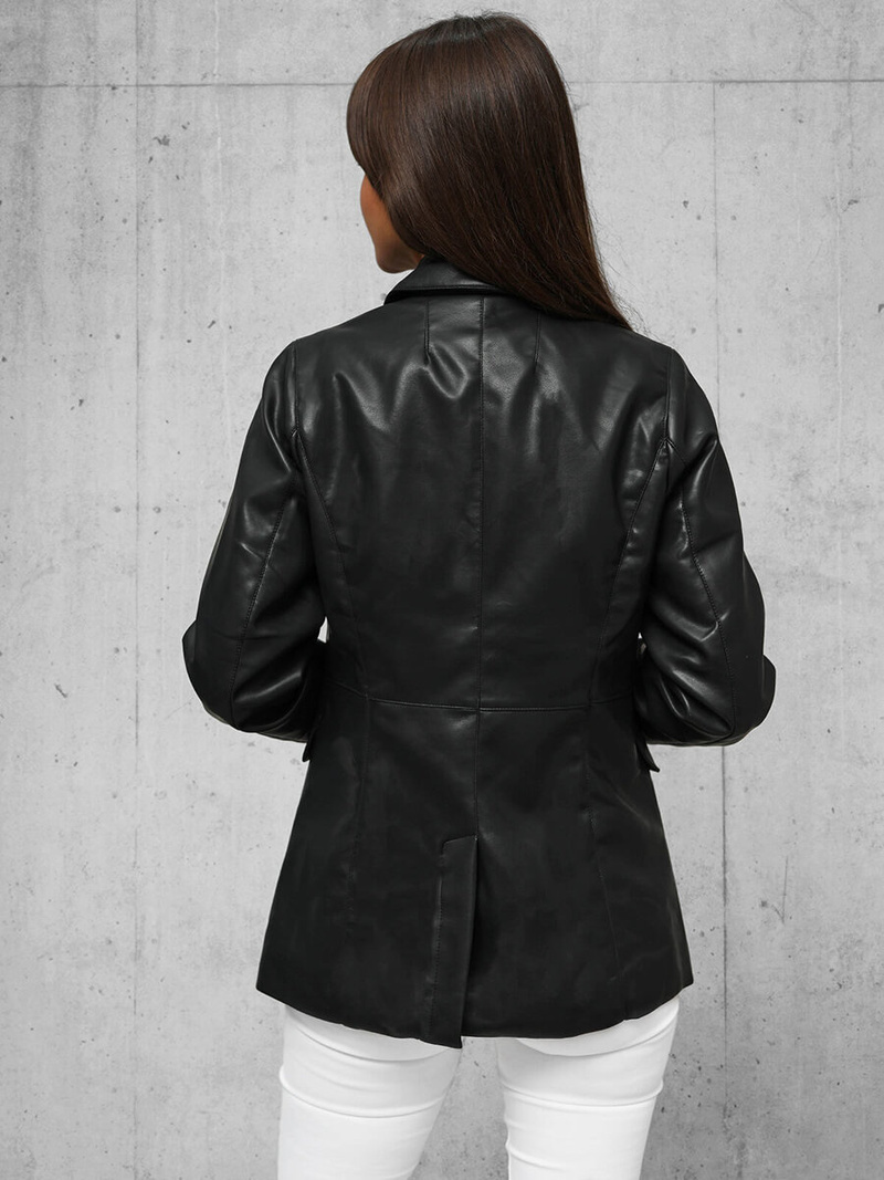 Ženska Kožna Jakna Crna OZONEE JS/11Z8121Z