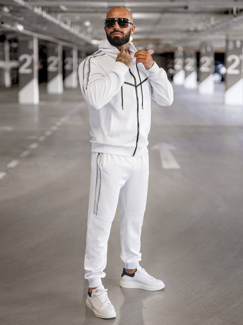 Muška trenirka bijeli OZONEE JS/8C8117/1Z