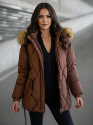 Ženska Zimska Jakna Čokolada OZONEE JS/5M3329/158Z