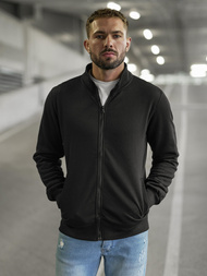 Muška dukserica s patentom crna OZONEE JS/2002Z