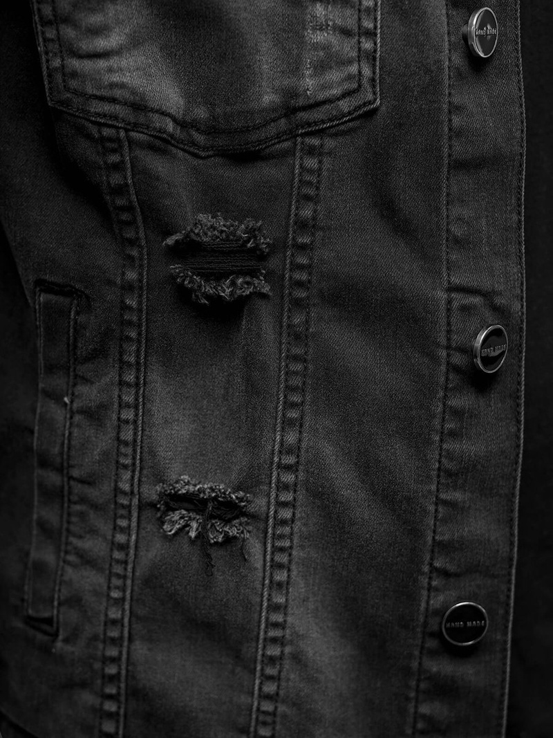 Muška traper jakna crna OZONEE NB/MJ506NZ