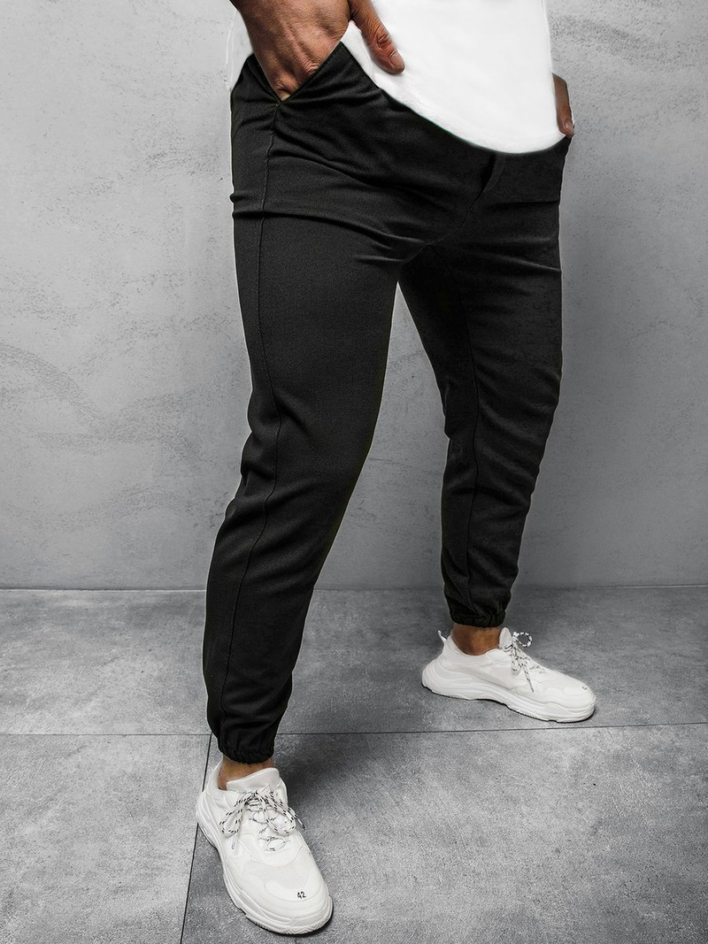 Muške chino hlače Crne OZONEE DJ/5539