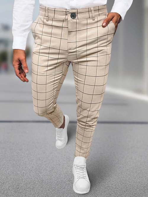 Muške chino hlače bež OZONEE DJ/5522Z