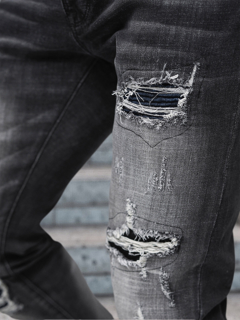 Muške traperice crne OZONEE NB/MP0075N