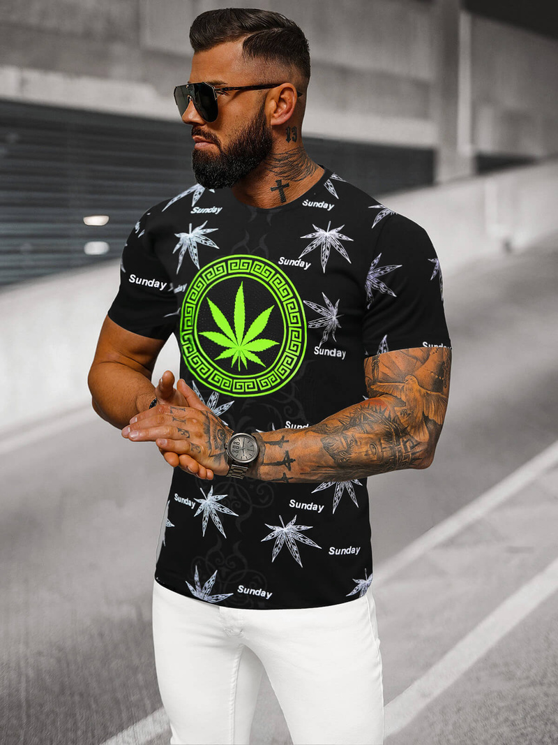 Muška majica crna OZONEE O/T139/3