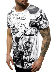 Muška majica Bijela OZONEE JS/KS1987