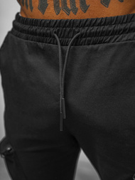 Muške chino jogger hlače crne OZONEE O/475