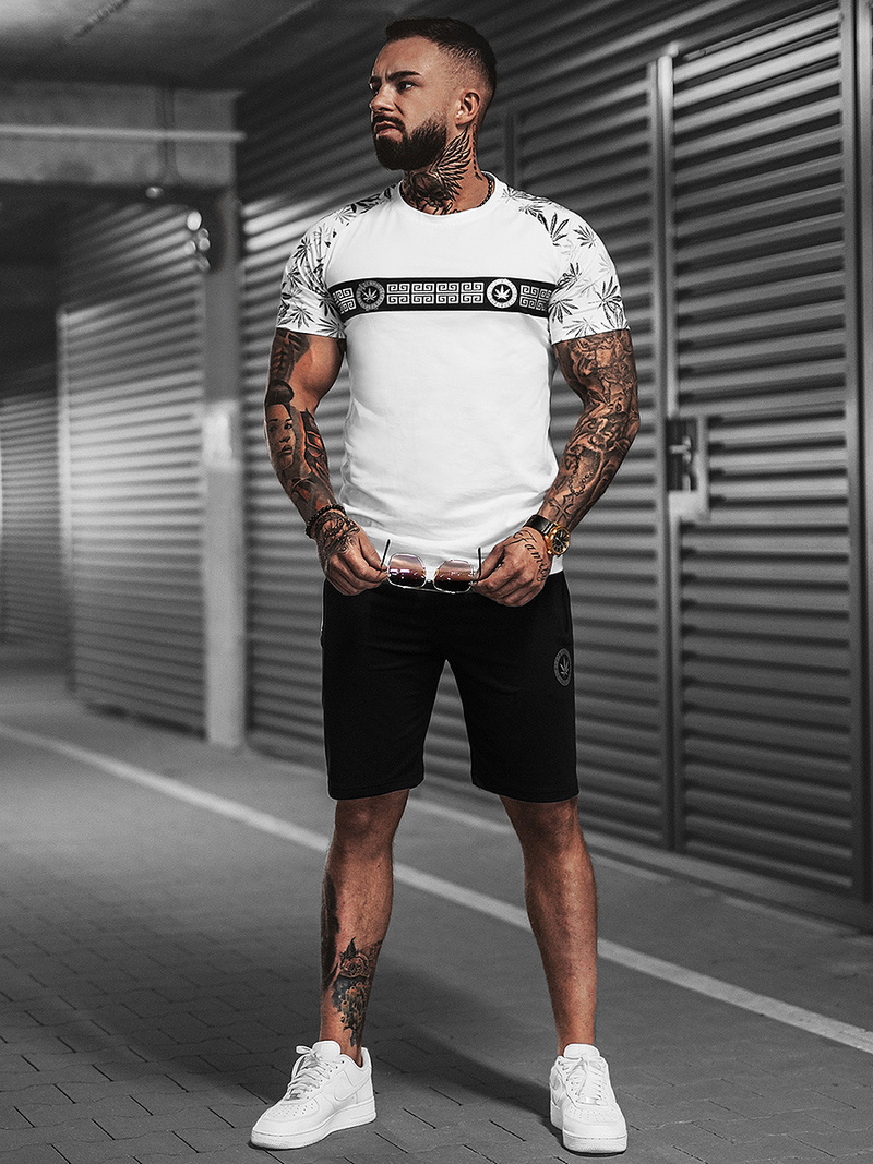 Muška Trenirka Bijelo-Crna OZONEE O/HM760Z