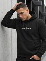 Muška dukserica s kapuljačom crna JS/21B1901/3