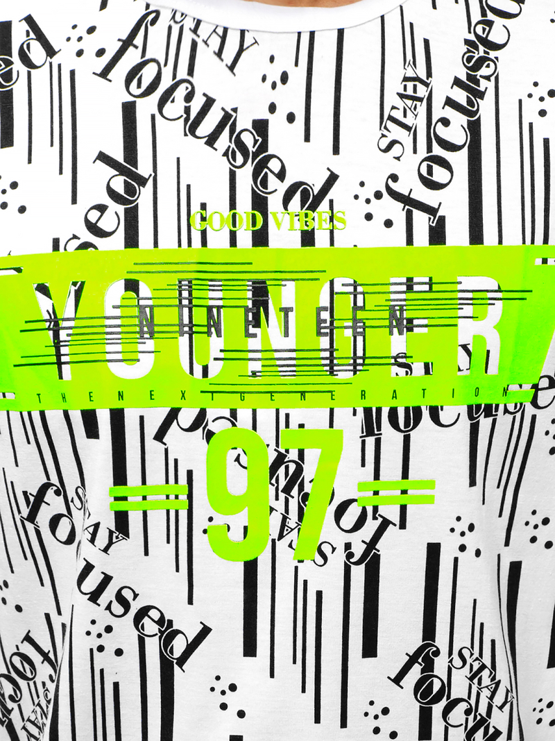 Muška majica Bijela OZONEE JS/KS1993Z