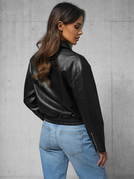 Ženska Kožna Jakna Crna OZONEE O/G116