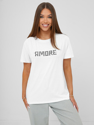 Ženska majica bijelo-crni OZONEE JS/YJ77716