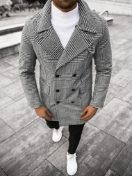 Muški kaput Crno-bijeli OZONEE JS/JP1192