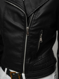 Ženska Kožna Jakna Crna OZONEE JS/11Z8028Z