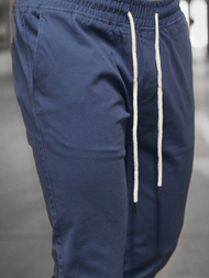 Muške chino jogger hlače svijetlo mornarsko plava OZONEE JB/JP1145/5