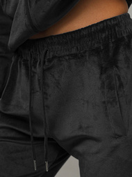 Ženski trenirka od velura crna OZONEE JS/8C1176/3Z