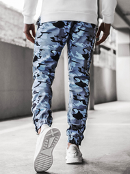 Muške chino jogger hlače Plave camo OZONEE A/0952