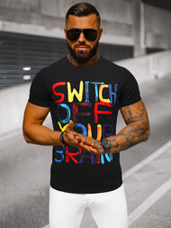 Muška majica crna OZONEE O/T125/3Z