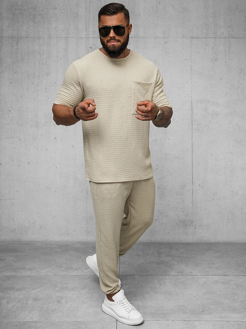 Muška Majica Bež OZONEE O/Y960T