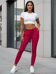 Ženske sportske hlače tamno crvene OZONEE JS/CK01/59Z