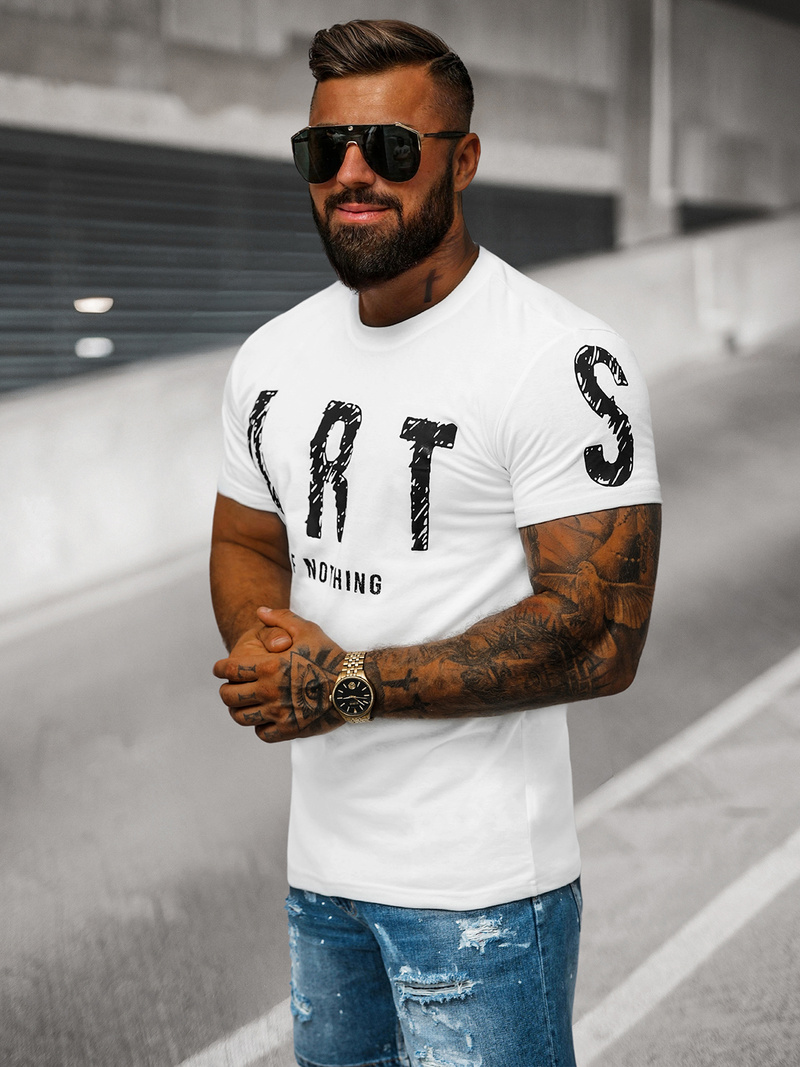 Muška majica bijela OZONEE O/8T1263/1