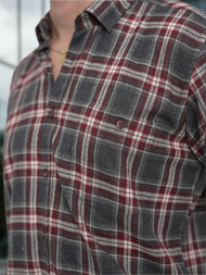 Muška Košulja Bordo OZONEE V/V178