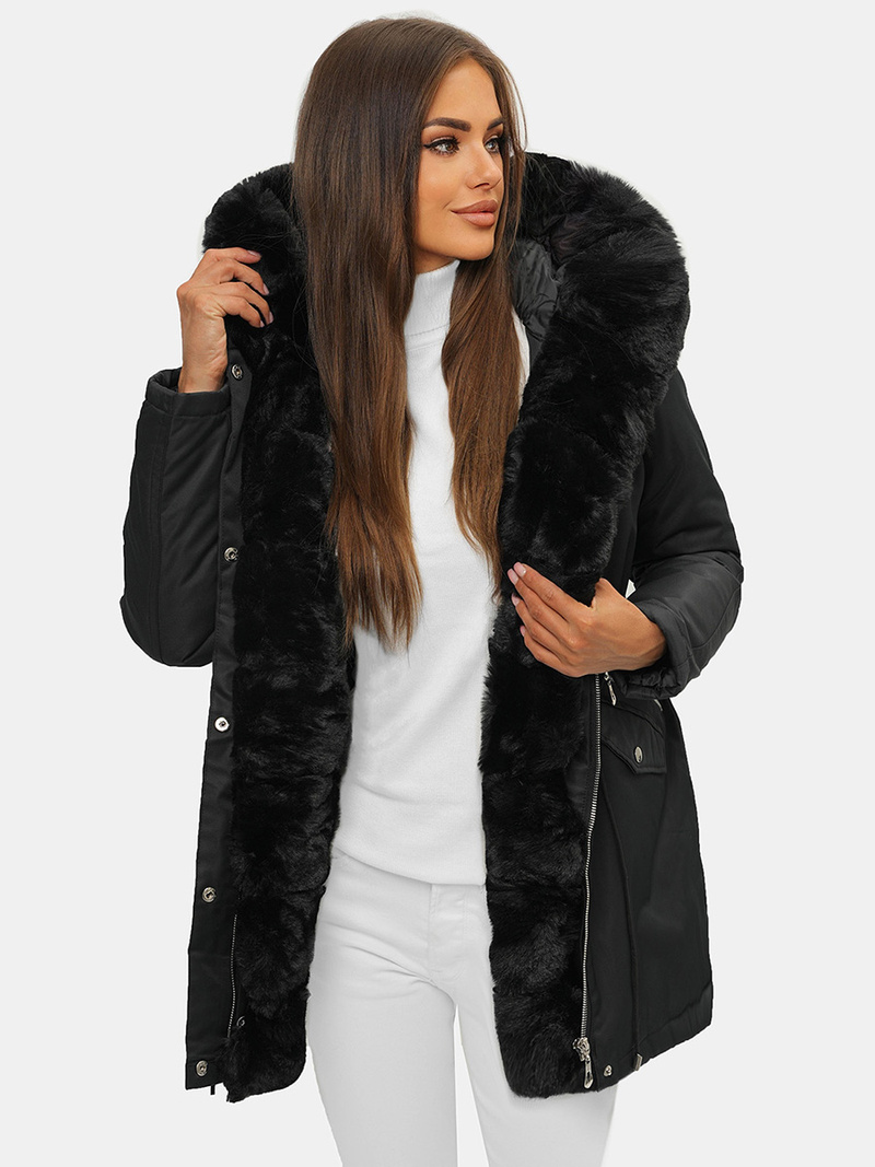 Ženska Zimska Jakna Crna OZONEE JS/M762/392