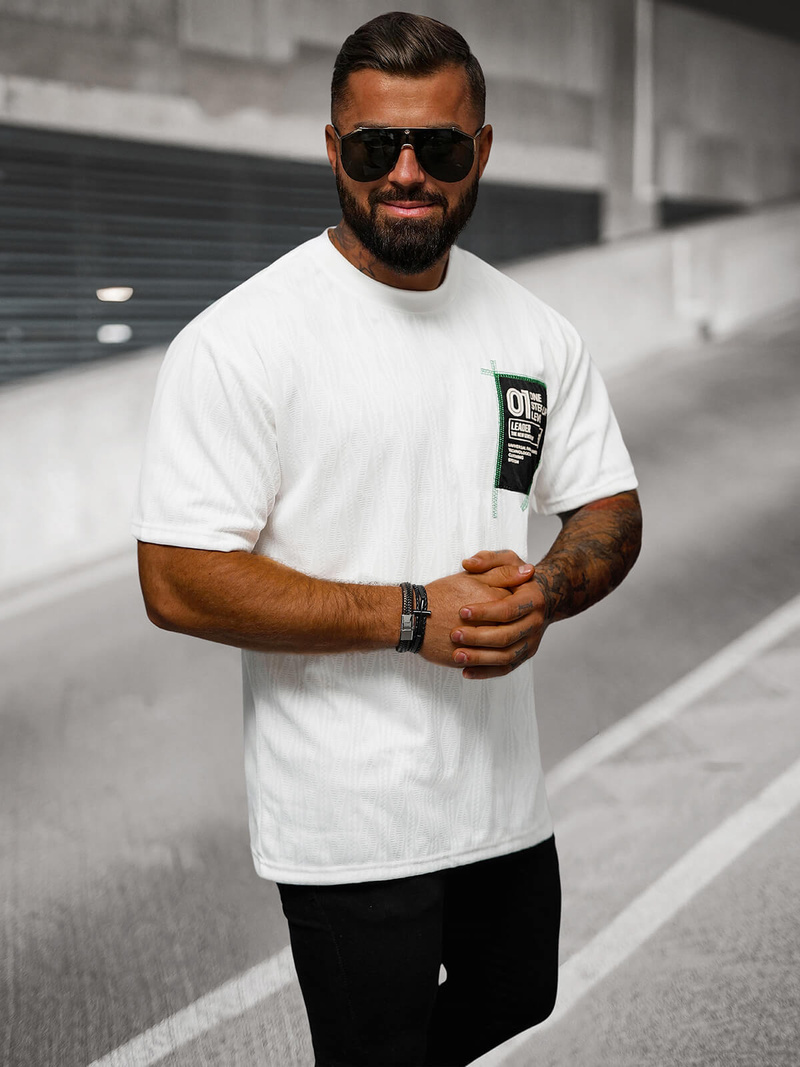 Muška majica bijela OZONEE O/3C333