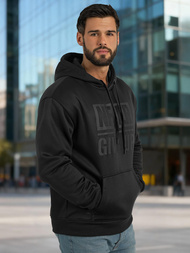 Muška dukserica s kapuljačom crna OZONEE JS/8B1983/3