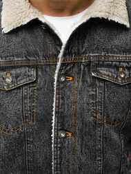 Muška traper jakna grafitna OZONEE JB/JP1109Z 