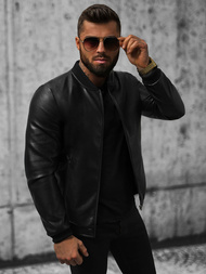 Muška kožna jakna crna OZONEE JS/11Z8015