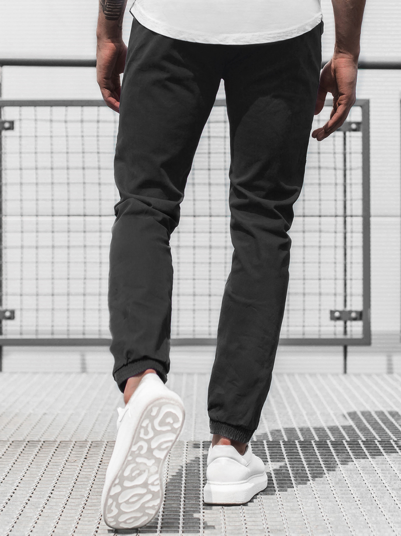 Muške chino jogger hlače crne OZONEE JB/JP1145/18