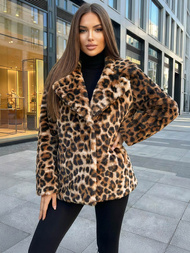 Ženska jakna bež-smeđa OZONEE JS/61M8500/158Z