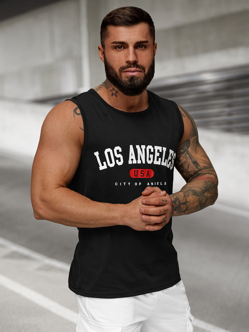 Muška majica bez rukava crna OZONEE JS/8B1715/3Z