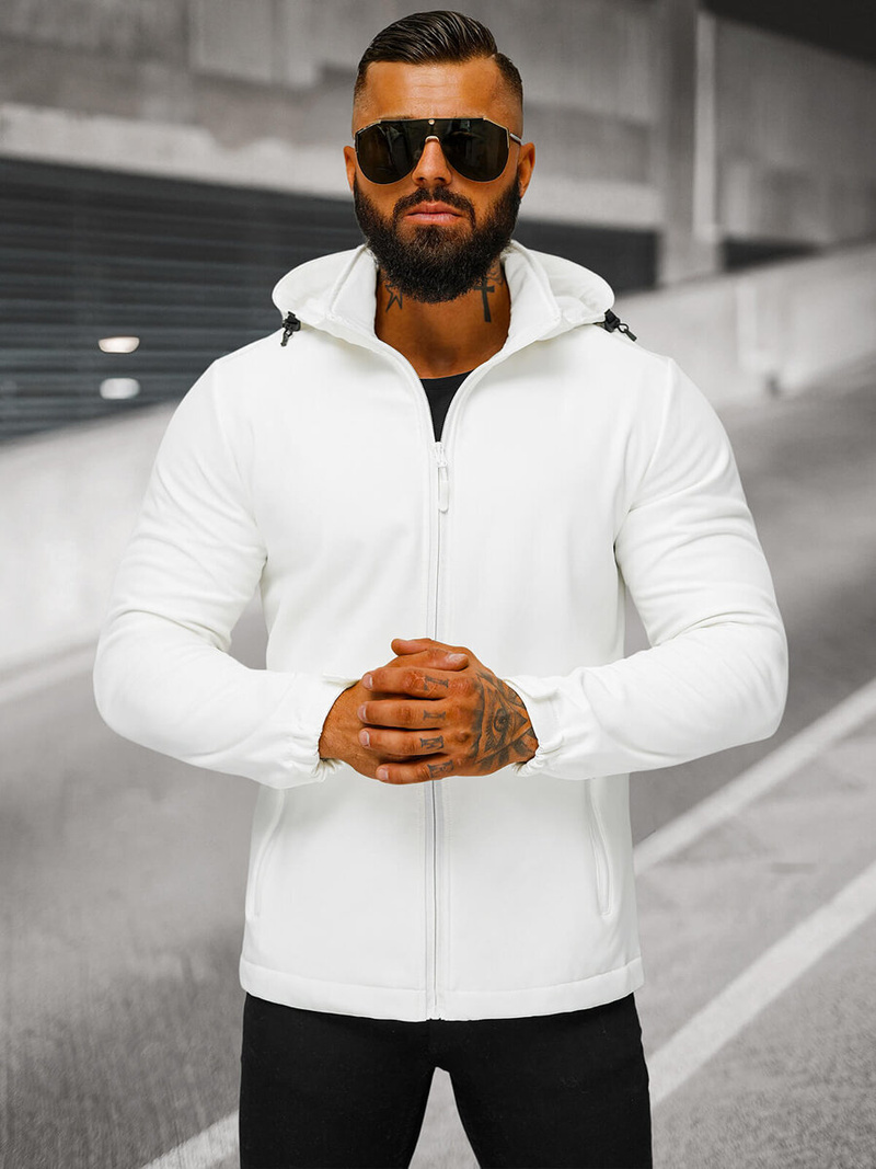 Muška softshell jakna bijela OZONEE JS/HH017/45Z