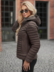 Ženska jakna smeđe-siva OZONEE JS/11Z8228Z