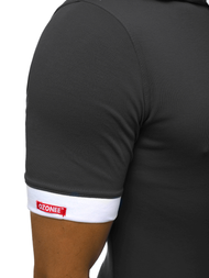 Muška majica s kapuljačom grafitna OZONEE O/1273Z